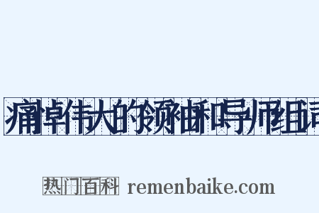 痛悼伟大的领袖和导师组词是什么意思的图片